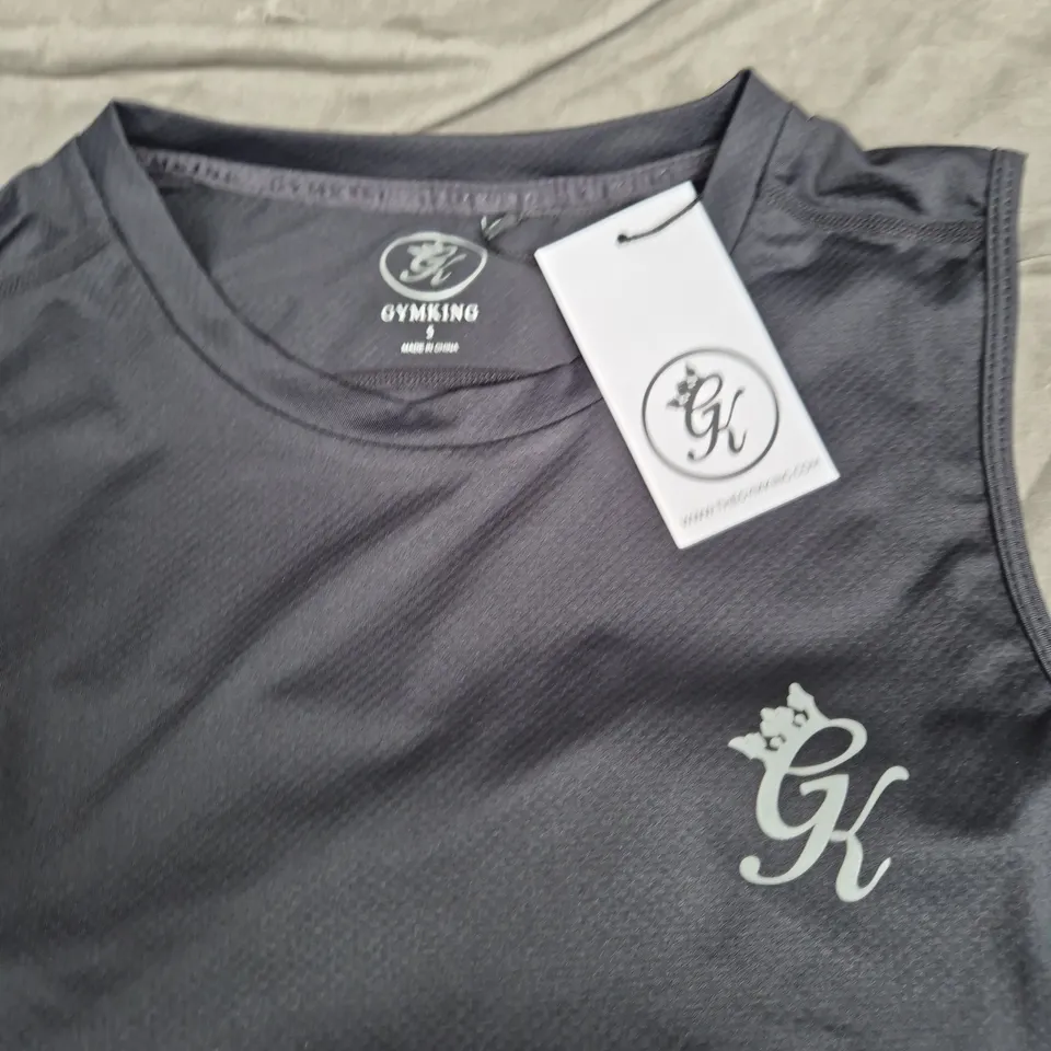 GYMKING TANK TOP – BLACK SLEEVELESS TRAINING SHIRT