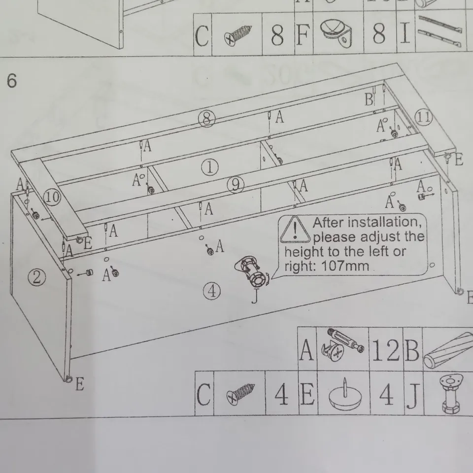 BOXED ELEGANT WHITE TV STAND (1 BOX)