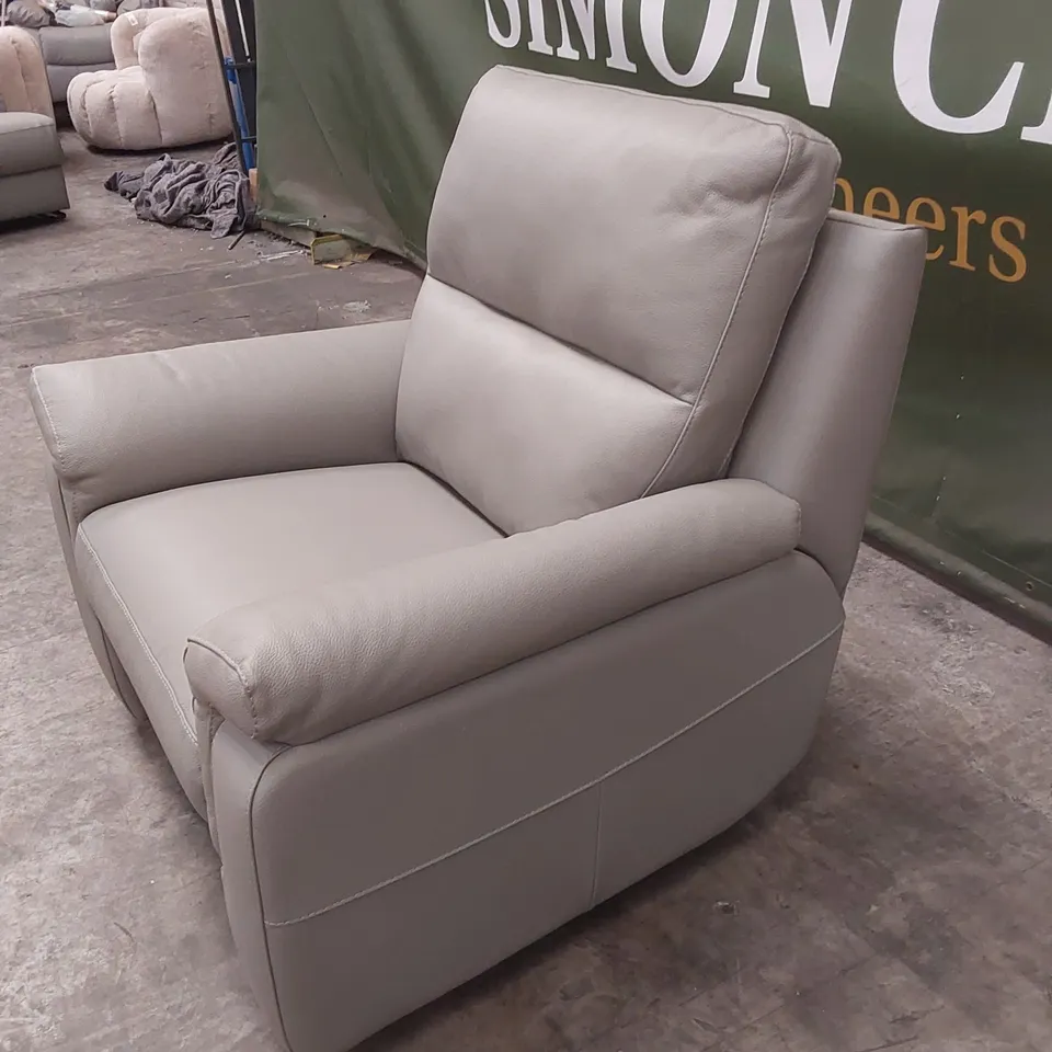 QUALITY DESIGNER ITALIAN MADE ELECTRIC RECLINER LEATHER ARMCHAIR