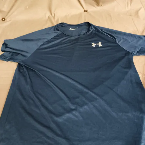 UNDER ARMOUR DARK BLUE GYM TOP SIZE L 