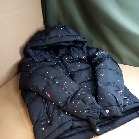 NVLTY SIZE SMALL BLACK HOODED PADDED JACKET