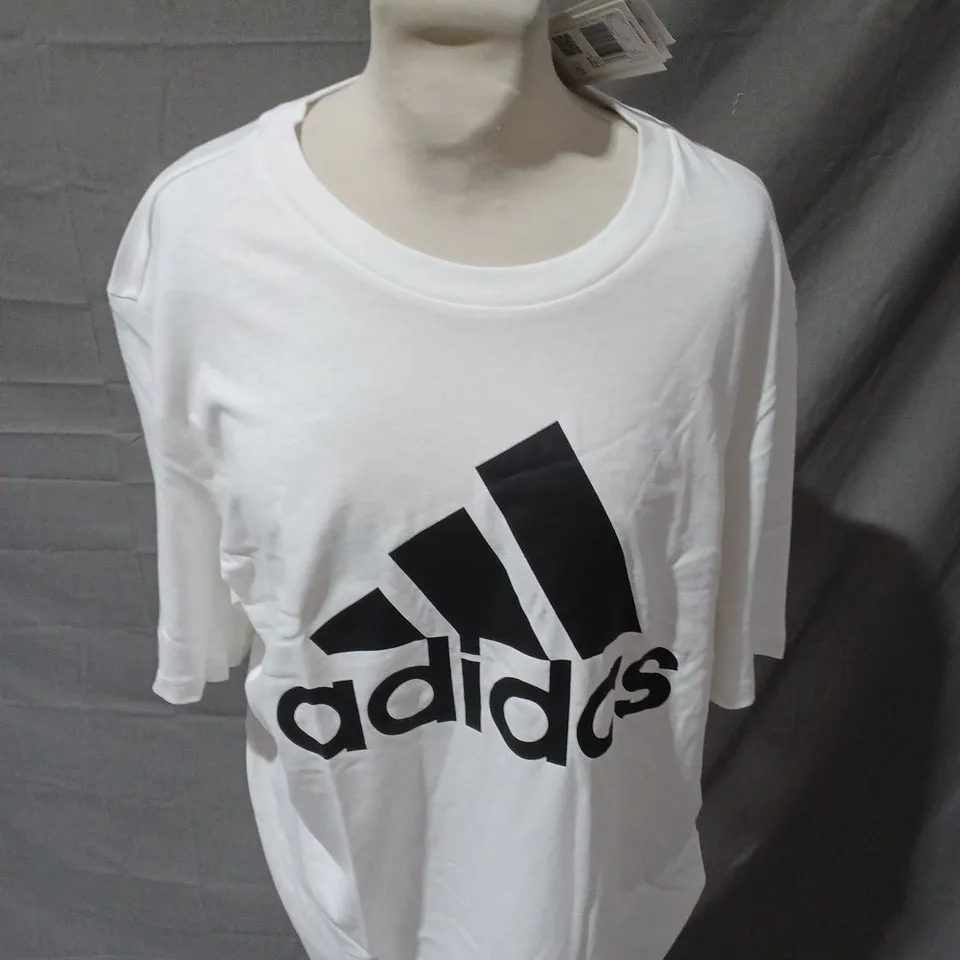 ADIDAS LARGE LOGO GRAPHIC T-SHIRT IN WHITE SIZE L