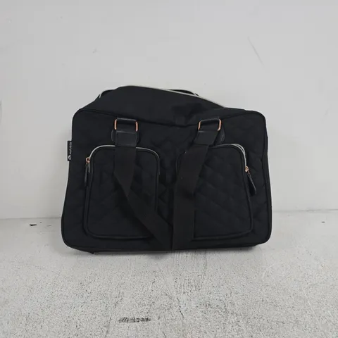 MY BABIIE DELUXE CHANGING BAG - BLACK QUILTED