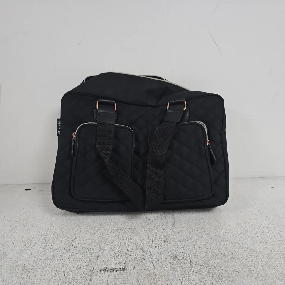 MY BABIIE DELUXE CHANGING BAG - BLACK QUILTED