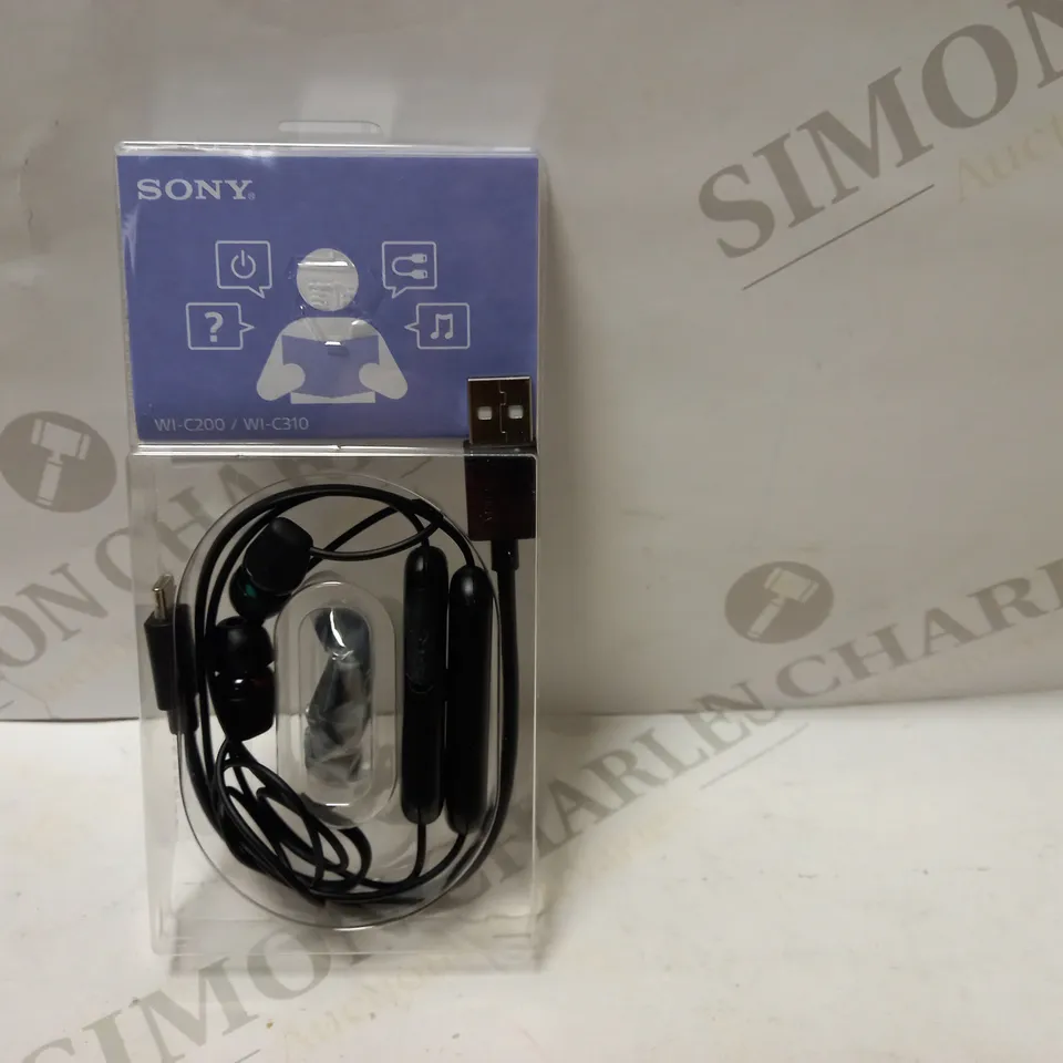 SONY WI-C200 WIRELESS BLUETOOTH HEADPHONES - BLACK