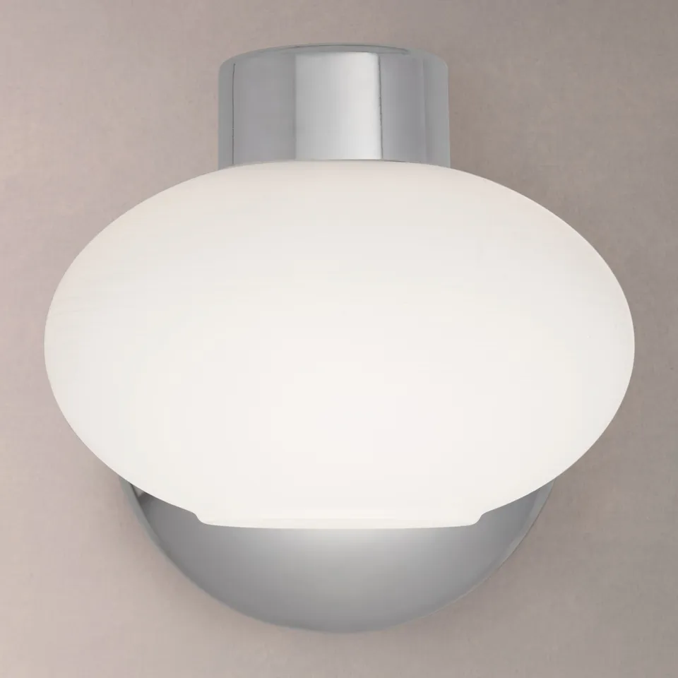 JOHN LEWIS ROMA WALL LIGHT, CHROME FINISH, OPAL GLASS SHADE