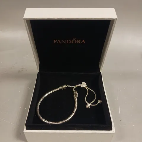 PANDORA HEART SNAKE CHAIN BRACELET