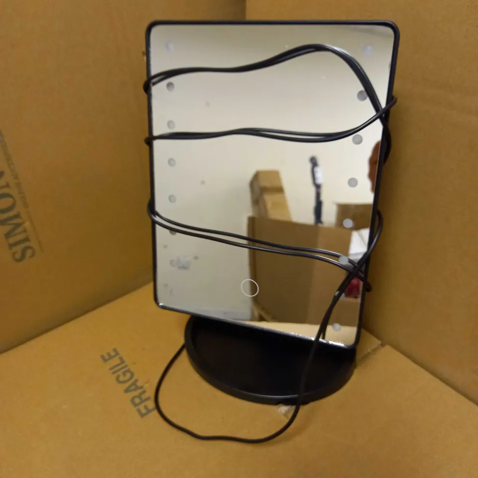 DESIGNER BLACK ADJUSTABLE MIRROR