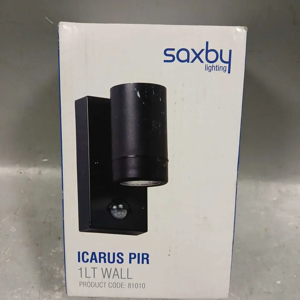 BOXED SAXBY LIGHTING ICARUS PIR 1LT WALL