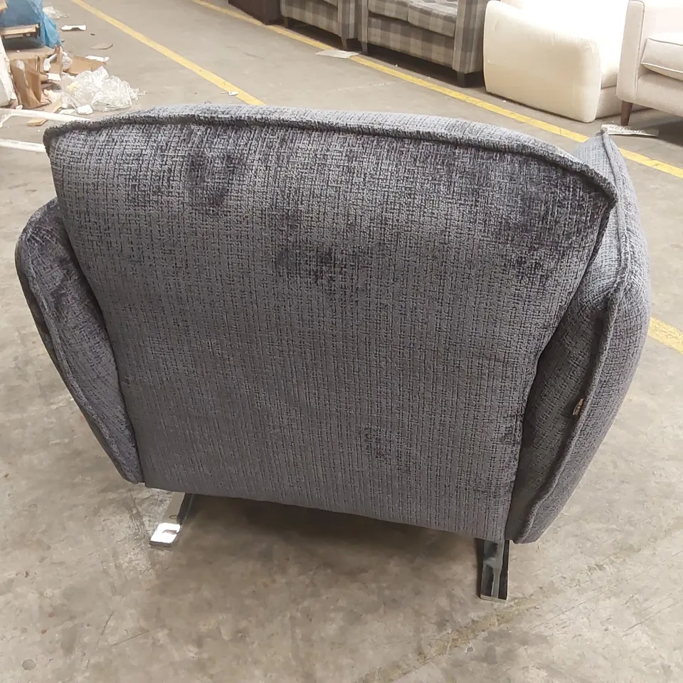 QUALITY DESIGNER ITALIAN MADE SEVILLE FABRIC UPHOLSTERED ARMCHAIR