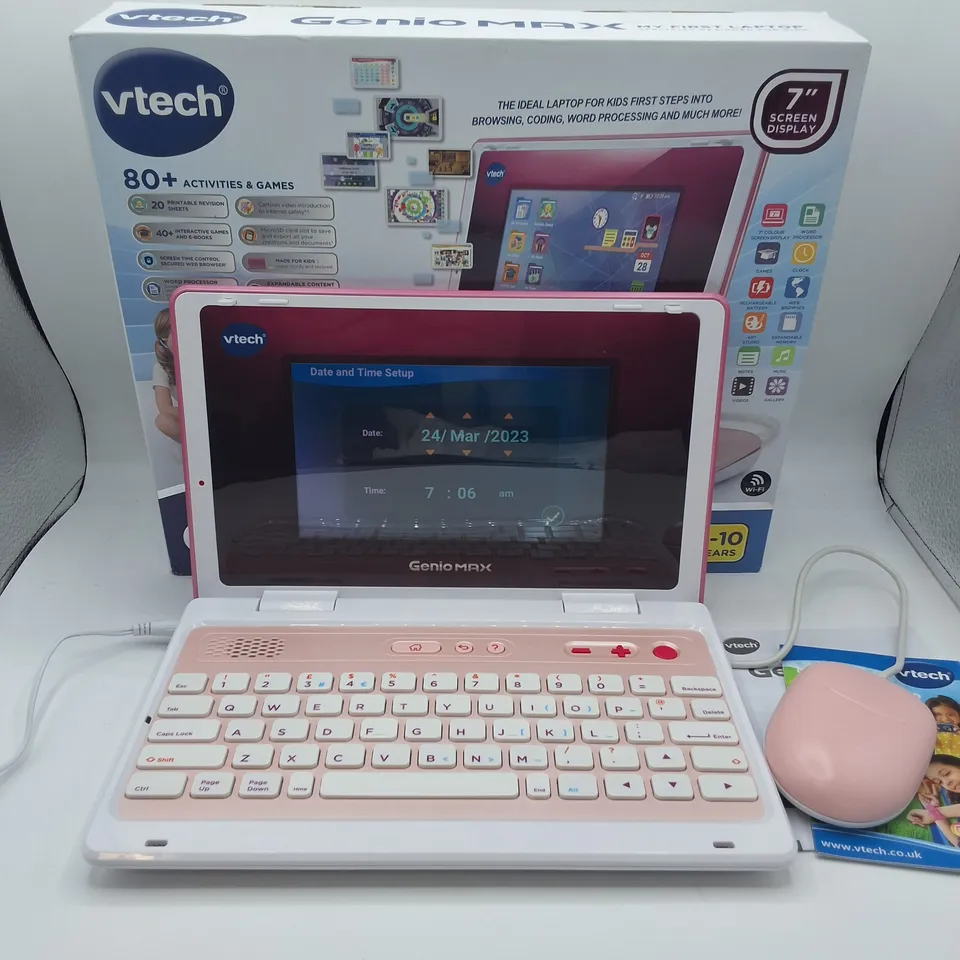 BOXED VTECH GENIO MAX MY FIRST LAPTOP - PINK