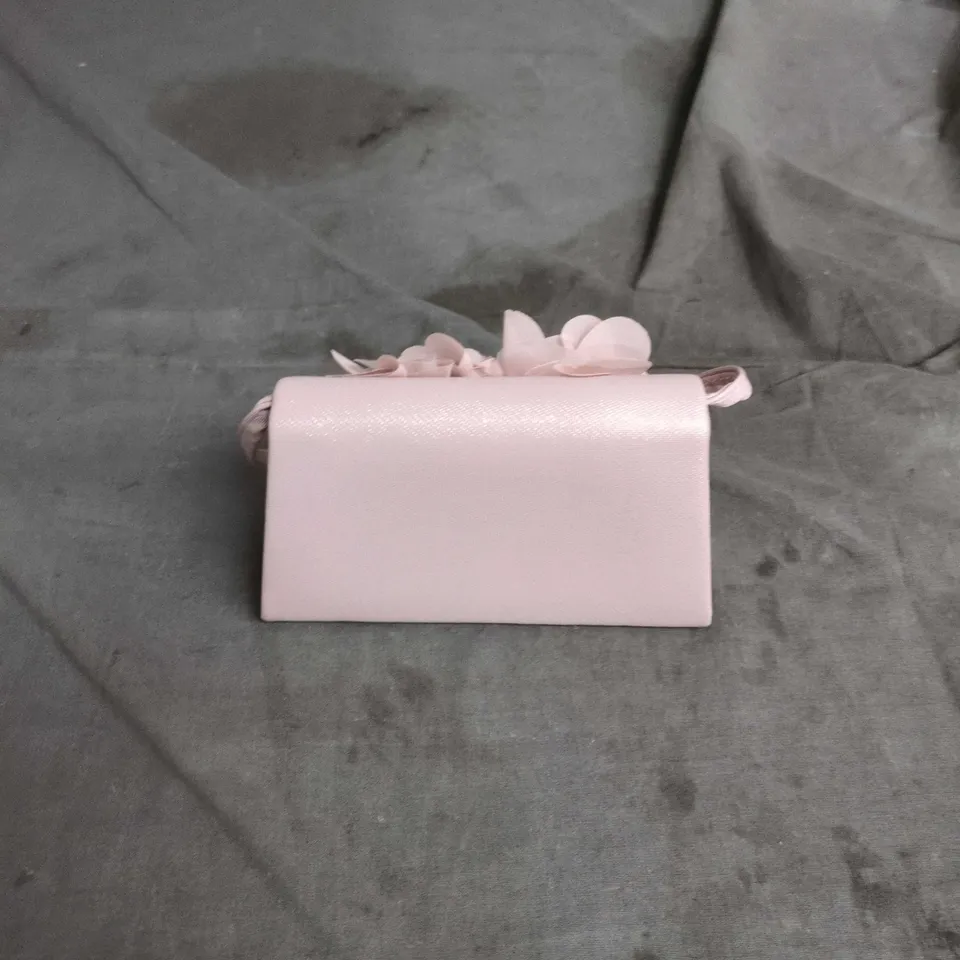 MONSOON CHILDREN PINK FLOWER-EMBELLISHED CROSSBODY CLUTCH BAG
