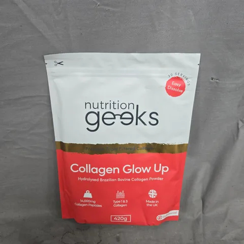 NUTRITION GEEKS COLLAGEN GLOW UP UNFLAVOURED (420G)