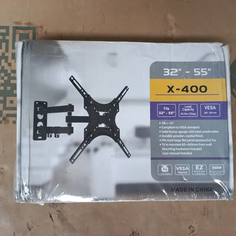 TV WALL MOUNT BRACKET X-400 FOR 32–55 INCH TVS (VESA 200X200) – BOXED