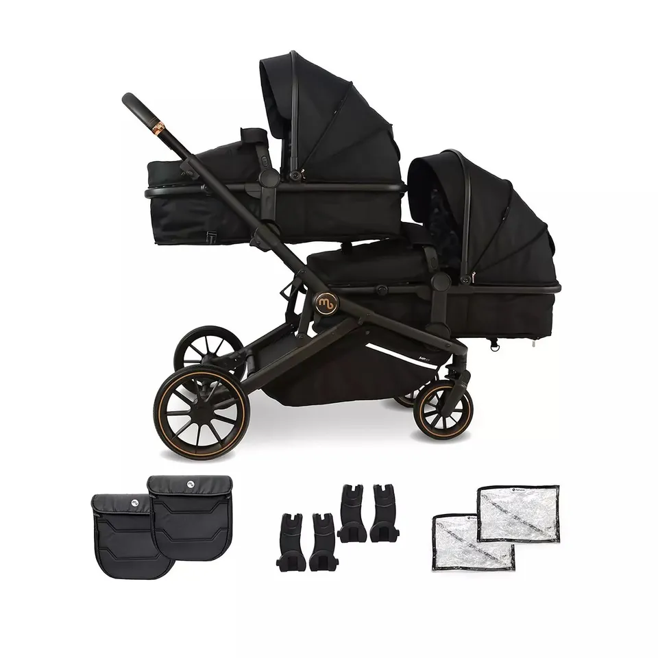 MY BABIIE MB33 TANDEM PUSHCHAIR DANI DYER - BLACK - COLLECTION ONLY RRP £449.99