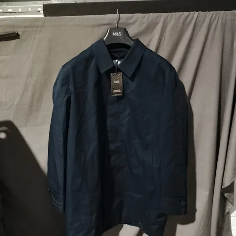 M&S NAVY SHOWER-RESISTANT STORMWEAR COAT, XL CHEST (44β46IN) β MEN'S