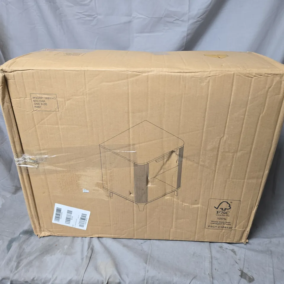 CARINA 1 DRAWER BEDSIDE CHEST - MID OAK