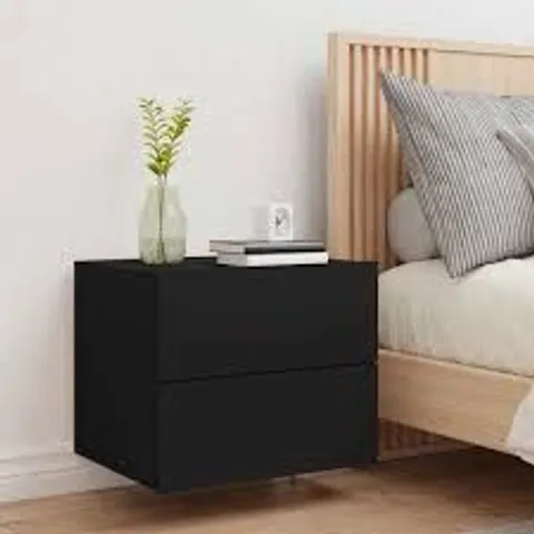 BOXED VIDAXL BEDSIDE CABINET TABLE - BLACK (1 BOX)