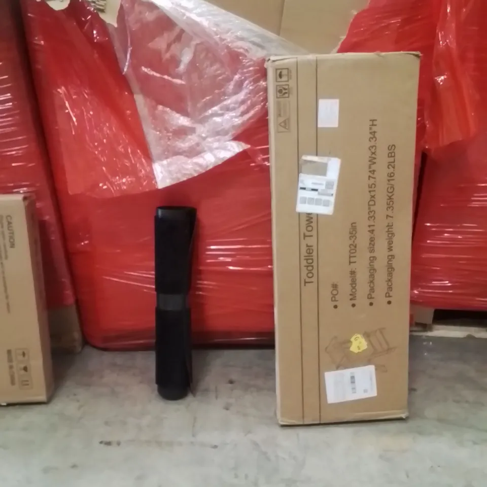 PALLET OF ASSORTED HOUSEHOLD GOODS AND PRODUCTS TO INCLUDE;TODDLER TOWER,MAT