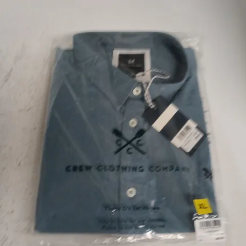 BAGGED CREW CLOTHING COMPANY LS LINEN SHIRT IN BLUE - XL