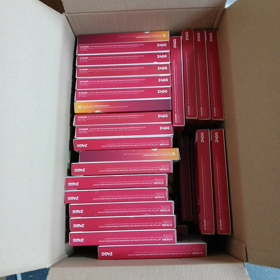 BOX OF APPROXIMATELY 50 ZAGG 360 PROTECT BUNDLE FOR SAMSUNG GALAXY S23 FE