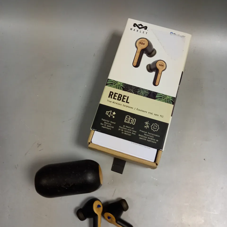 BOXED MARLEY REBEL TRUE WIRELESS EARPHONES