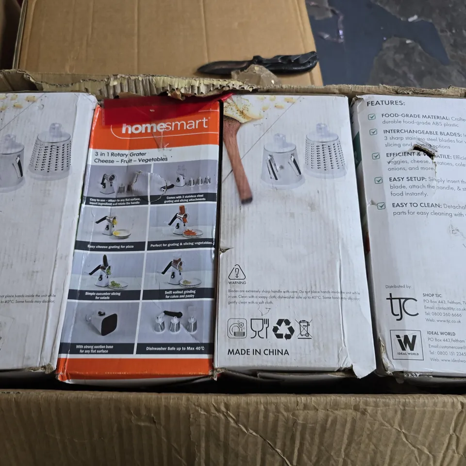 12 BOXED HOMESMART 3IN1 ROTARY GRATERS