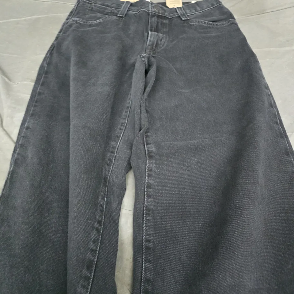 LEVI'S 94 BAGGY WIDE LEG JEANS – BLACK DENIM, WAIST 27IN X INSEAM 31IN 