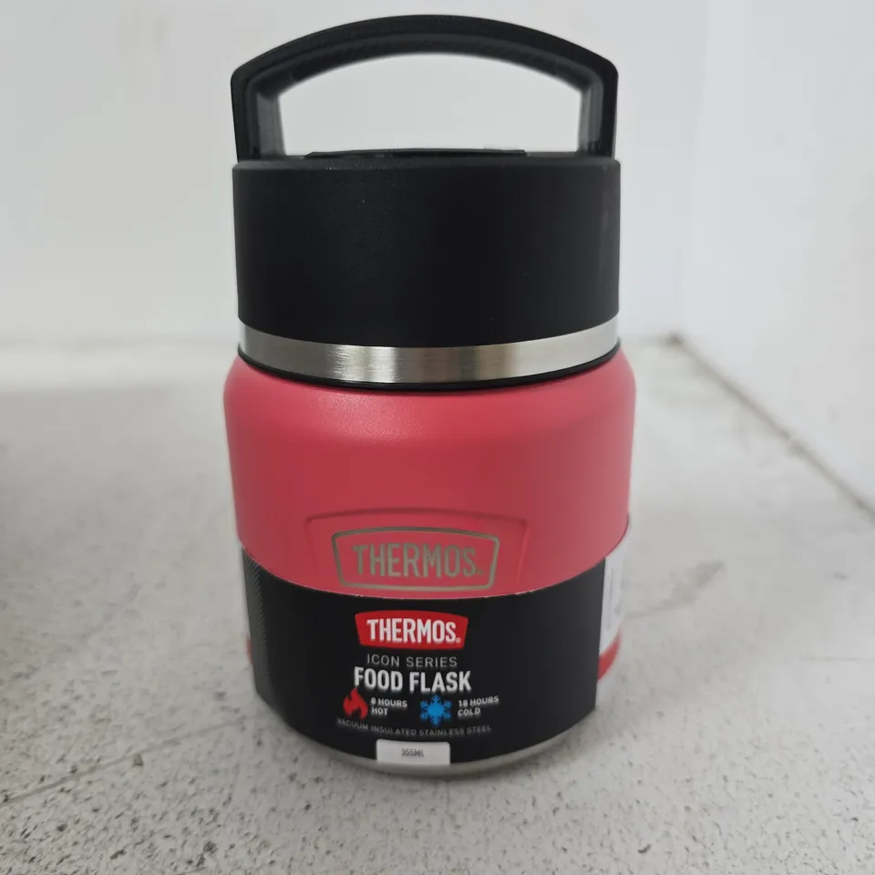 THERMOS ICON SERIES FOOD FLASK RED (355ML)