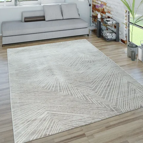 BRAND NEW BAGGED PACO HOME 871 HYPNOS RUG IN GREY - 60 x 100cm