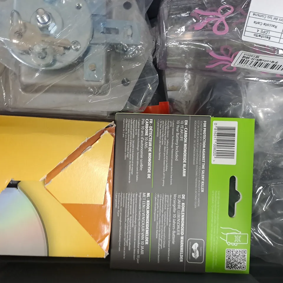 APPROXIMATELY 12 ASSORTED HOUSEHOLD ITEMS TO INCLUDE TAPE, TABLET CASE, ETC