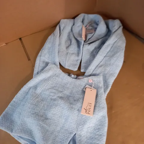 OH POLLY LIGHT BLUE SIZE 10 SET OF CROPPED BLAZER AND SKIRT