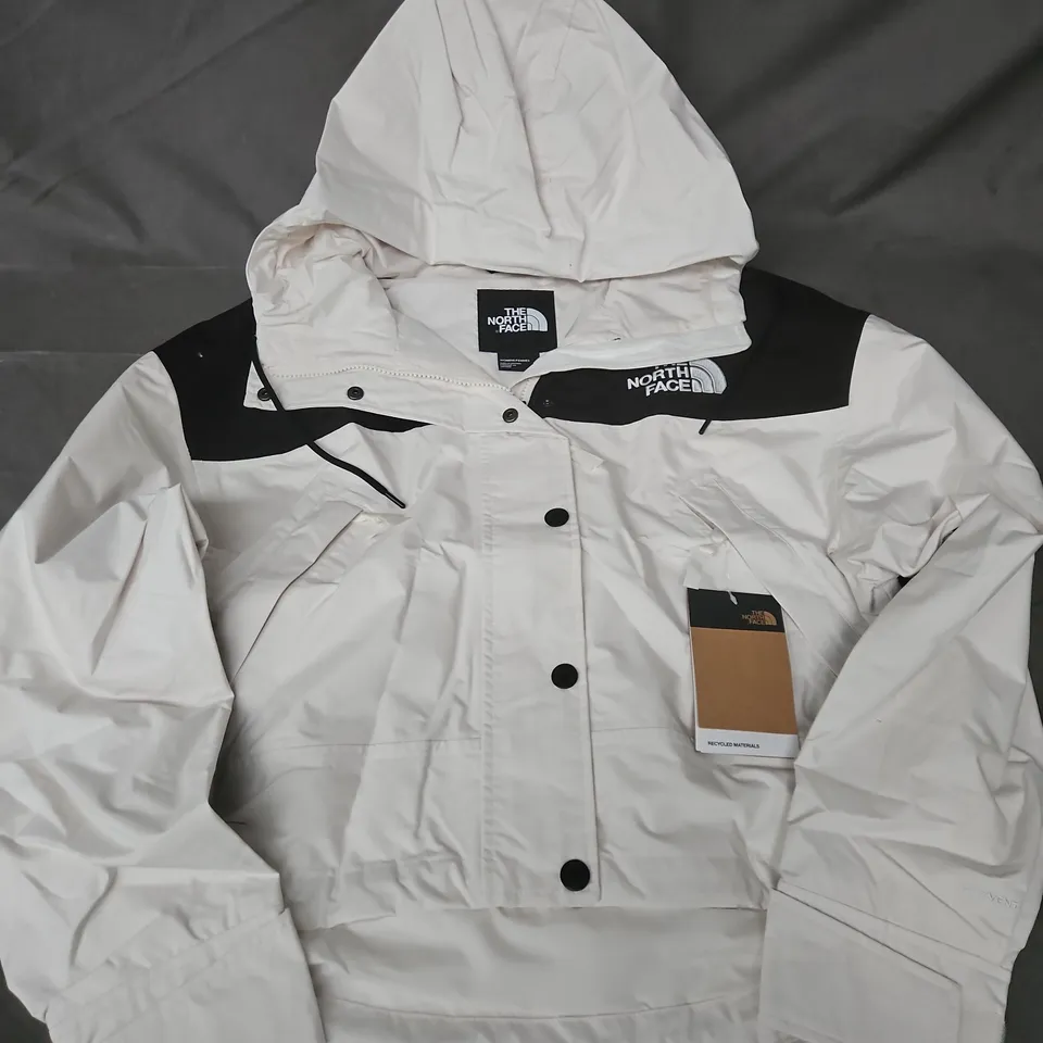 THE NORTH FACE WOMEN'S WHITE JACKET WITH BLACK YOKE – SIZE S