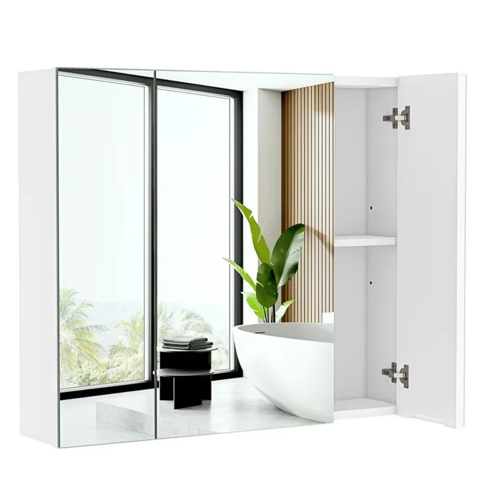 BOXED 70.5CM X 60.5CM SURFACE MOUNT MIRROR CABINET (1 BOX)