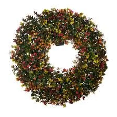 GARDEN REFLECTIONS PRE LIT PACHYSANDRA WREATH