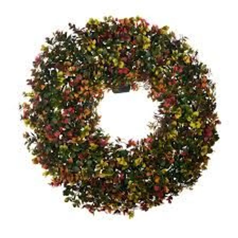 GARDEN REFLECTIONS PRE LIT PACHYSANDRA WREATH