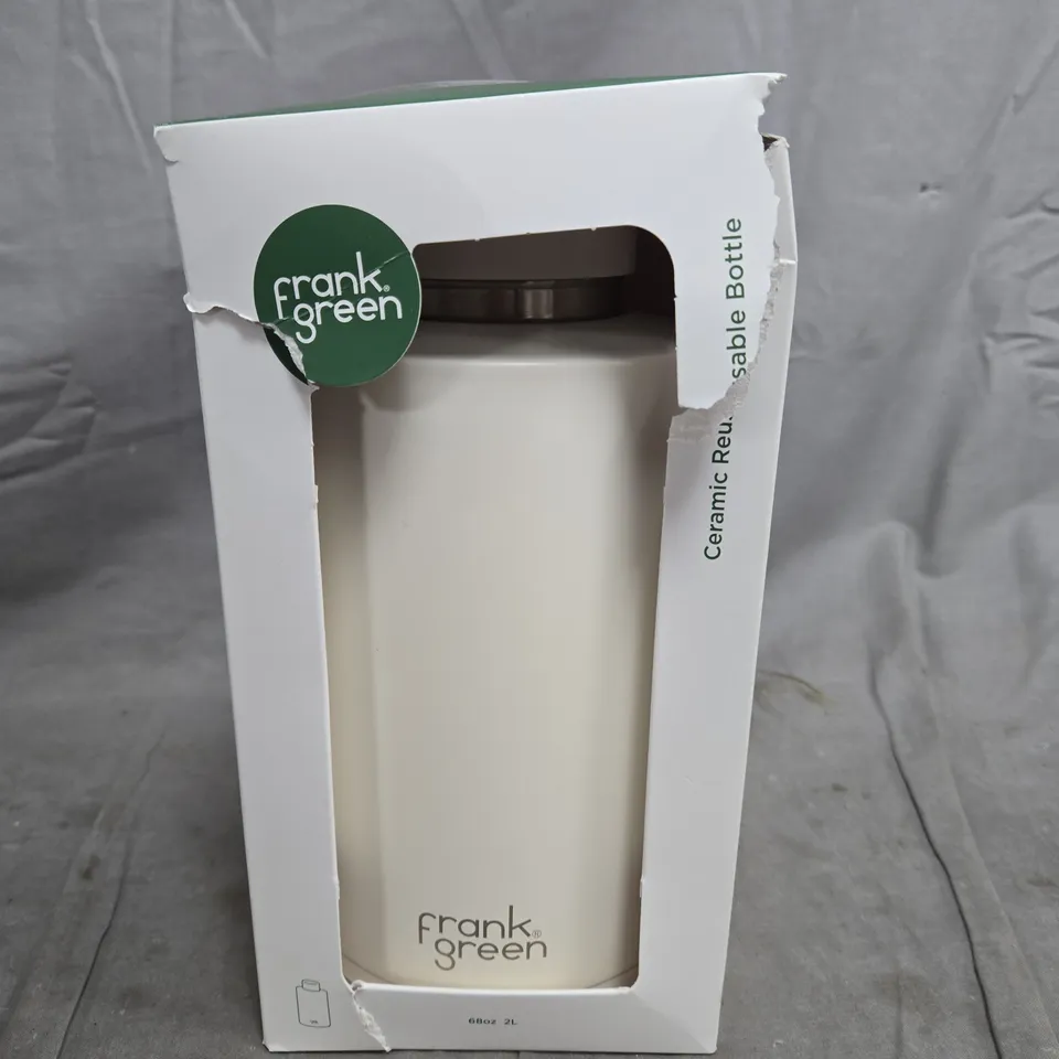 FRANK GREEN CERAMIC REUSABLE BOTTLE – WHITE