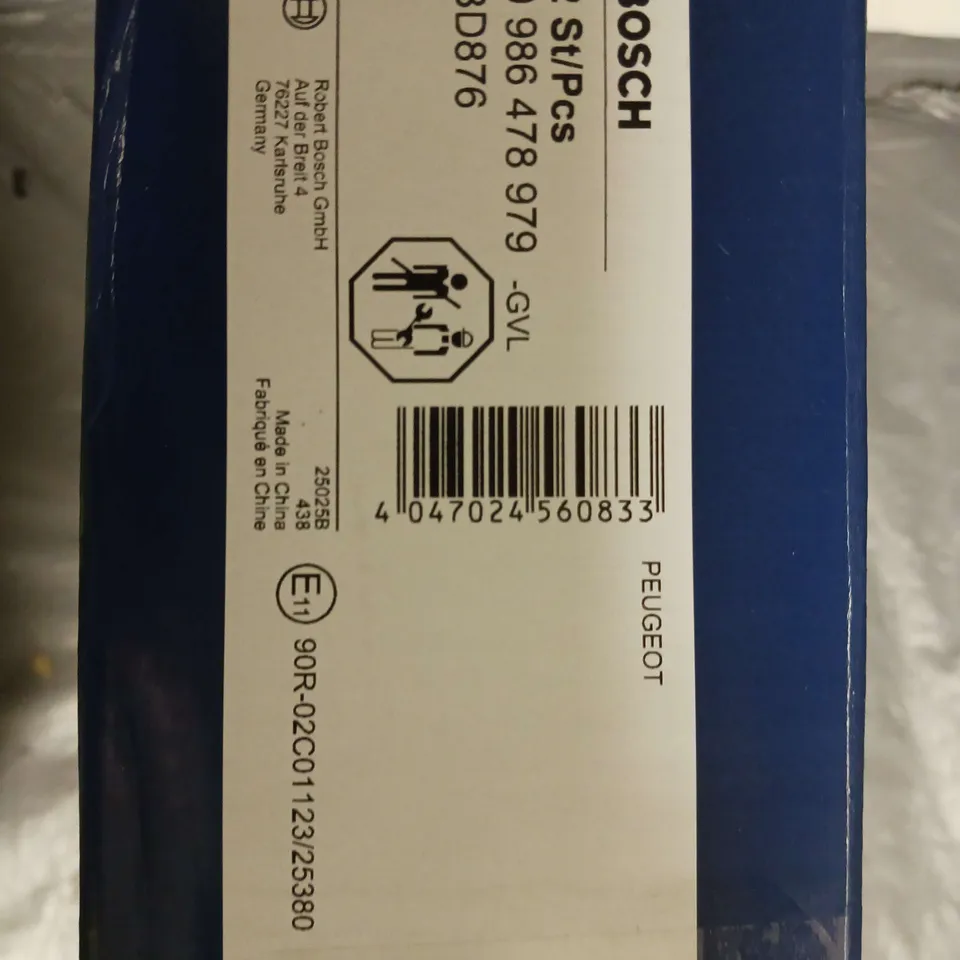 BOXED SET OF 2 BOSCH BRAKE DISCS 0 986 478 979