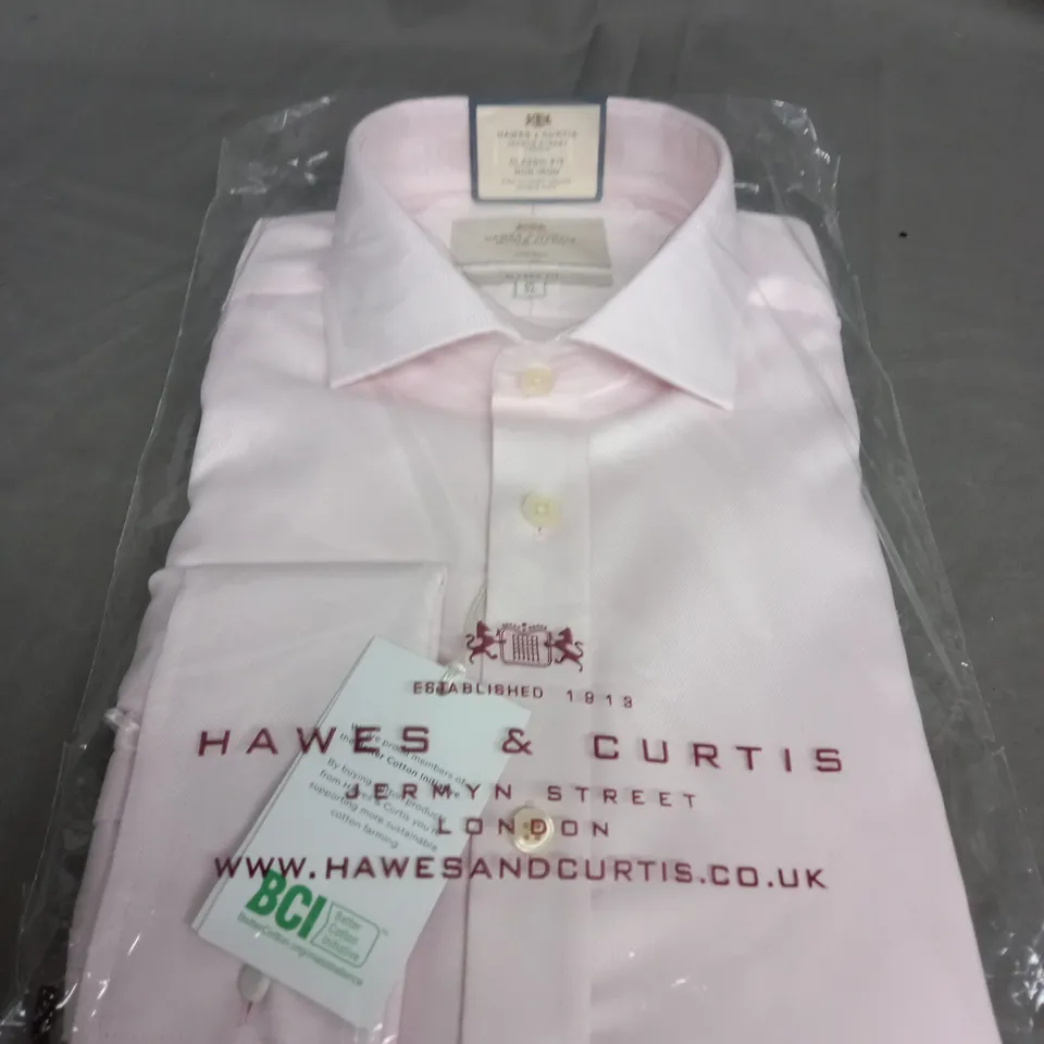 SEALED HAWES & CURTIS CLASSIC FIT NON IRON SHIRT IN PINK - 16/34