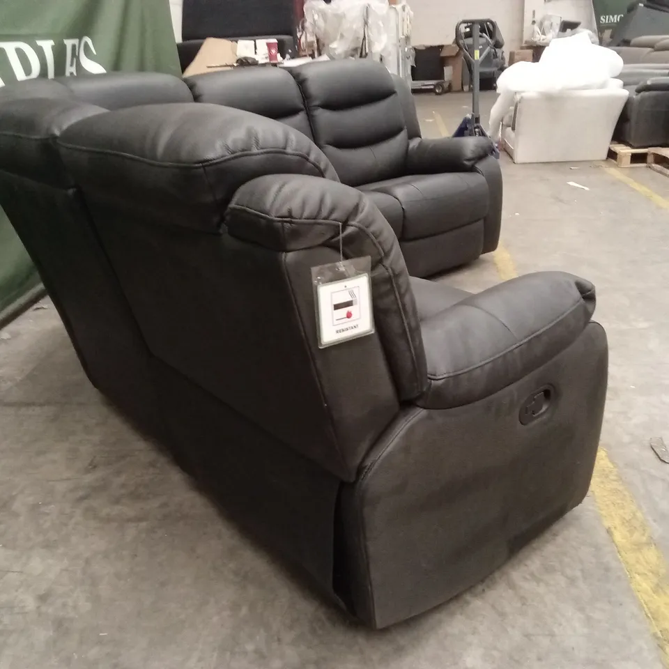 ROTHBURY LUXURY FAUX LEATHER HIGH BACK MANUAL RECLINER CORNER GROUP SOFA RRP £1599