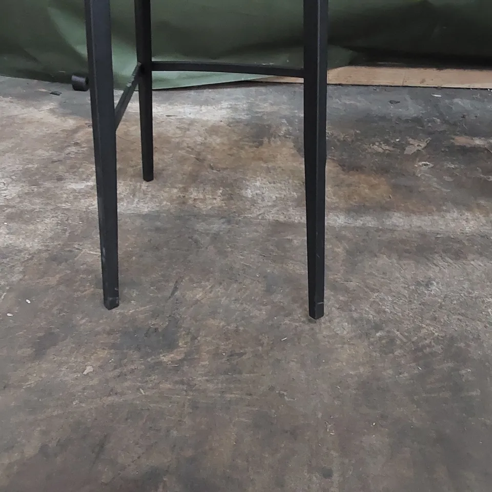 DESIGNER GREY VELVET BAR CHAIR (1 ITEM)