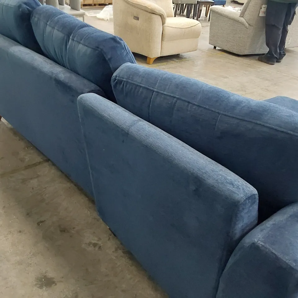 QUALITY BRITISH DESIGNER LOUNGE Co. HERMIONE CHAISE SOFA SWEET PEA PLUSH FABRIC