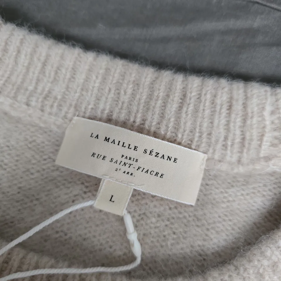 LA MAILLE SÉZANE SLEEVELESS KNIT TOP - BEIGE - SIZE L
