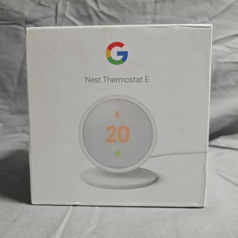 GOOGLE NEST THERMOSTAT E – BOXED WITH MOUNTING BASE AND POWER CABLE