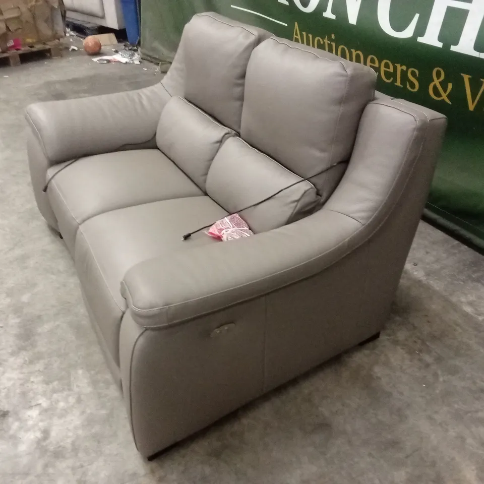 QUALITY DESIGNER ITALIAN MADE DEGANO 2 SEATER ELECTRIC RECLINER LEATHER SOFA