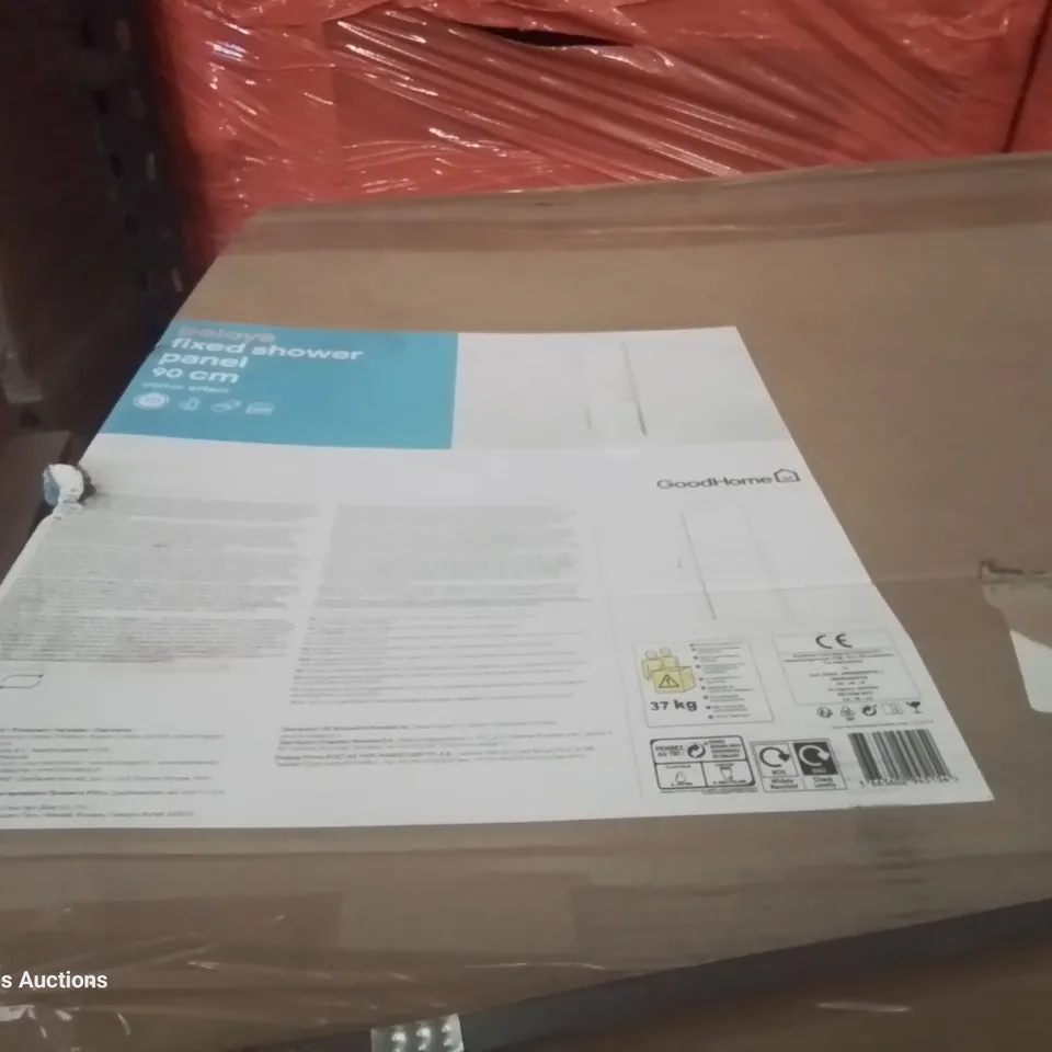 PALLET OF ASSORTED BATHROOM FITTINGS INCLUDING, BATH, AQUALUX OFFSET QUADRANT 6 SHOWER CABINET, BELOYA FIXED SHOWER PANEL 90cm, QUADRANT SHOWER TRAY.