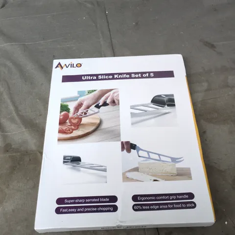 AVILO ULTRA SLICE KNIFE SET OF 5 () - BOXED KITCHEN KNIVES