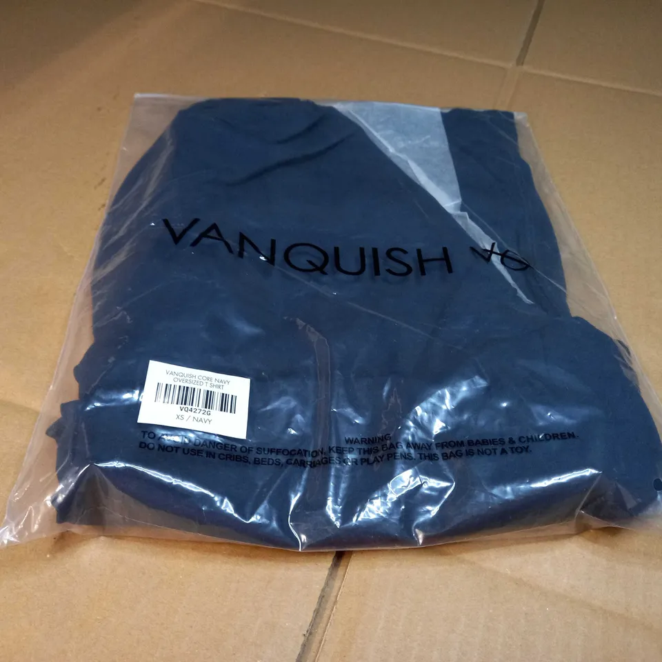 PACKAGED VANQUISH NAVY OVERSIZED T-SHIRT - XS