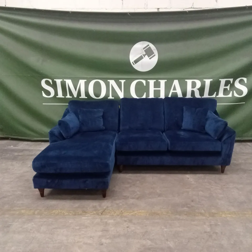 MELBERN 3 SEATER CORNER SOFA - NAVY