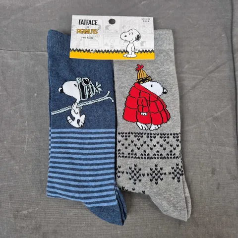 UK Size 6-9 Kids Socks – FatFace x Peanuts Snoopy (Two Pairs)